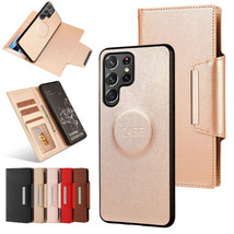 For Samsung S23 Ultra S22+ S21 S20 Leather Wallet Magnetic back Flip Cover - $53.47