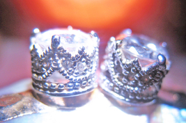  Haunted FREE W $49 33X BE TREATED LIKE ROYALTY MAGICK 925 CROWN earring... - $0.00