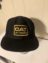 Cat Lift Trucks Hat Made In USA Louisville MFG Black Patch Trucker Cap - $48.25