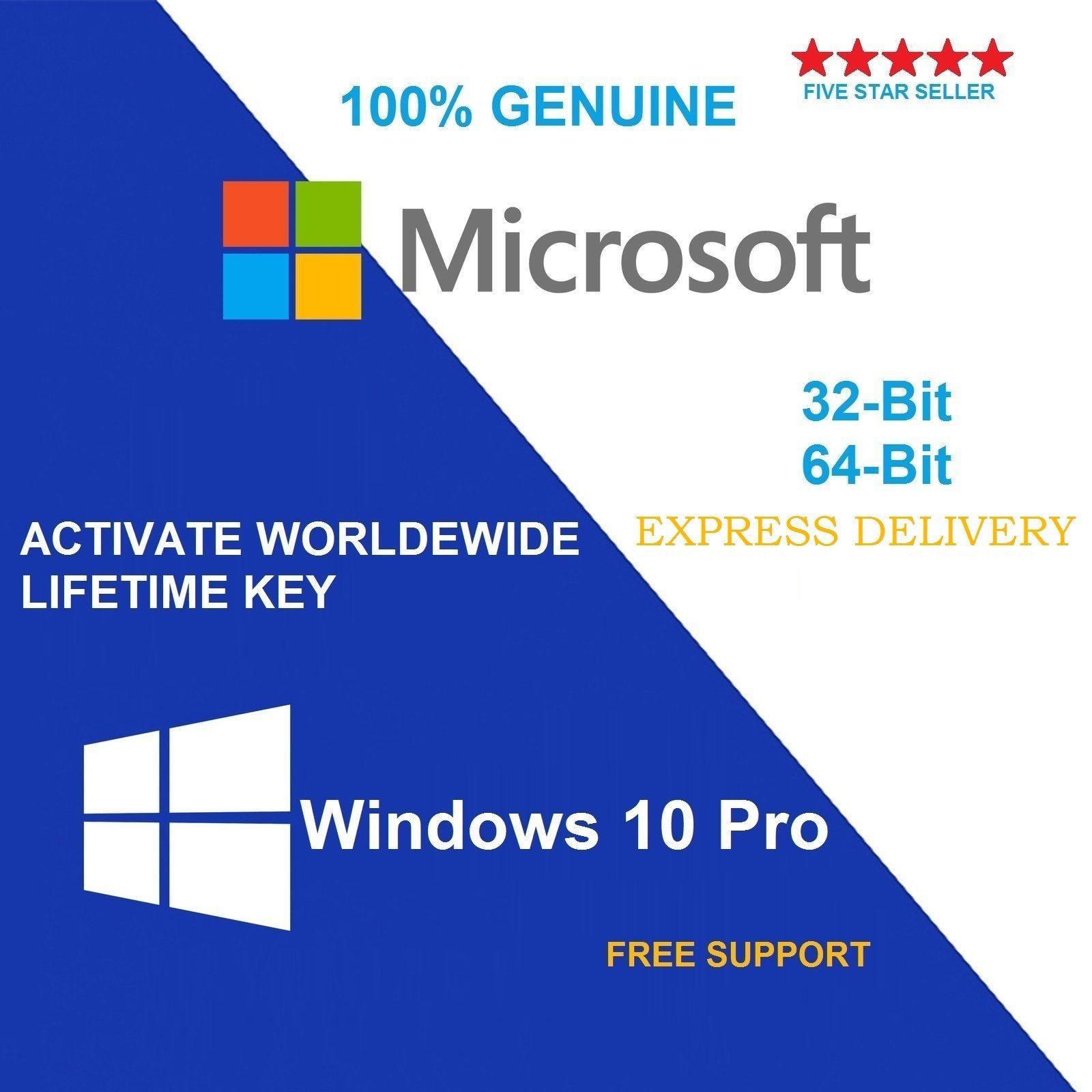 windows 10 pro professional 3 key 32 64 bit