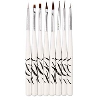 8Pcs/Set UV Gel Nail Art Brush Polish Painting Pen Brush For Manicure DIY Hot US - $6.99