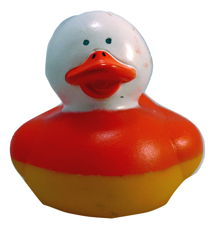 Candy Corn Vinyl Rubber Duckie Ducky Duck 2 inch Halloween Decor