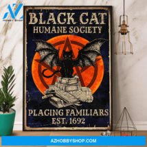 Witch Black Cat Humane Society Paper Canvas And Poster - $49.99