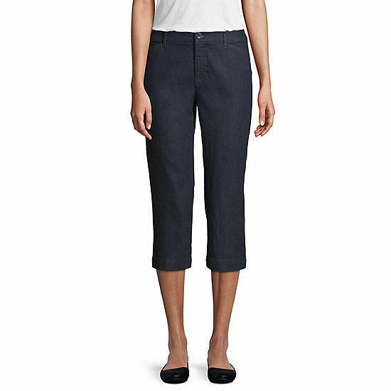 St. John's Bay Women's Capri's Rinse Color Size 12 Secretly Slender Mid