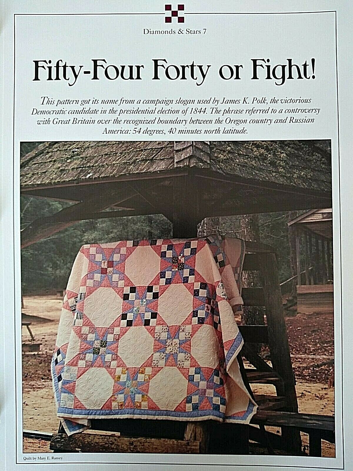 Fifty Four Forty Or Fight Quilt Pattern