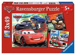 Ravensburger Disney Cars: Worldwide Racing Fun 3 x 49-Piece Jigsaw Puzzle for Ki - $15.87