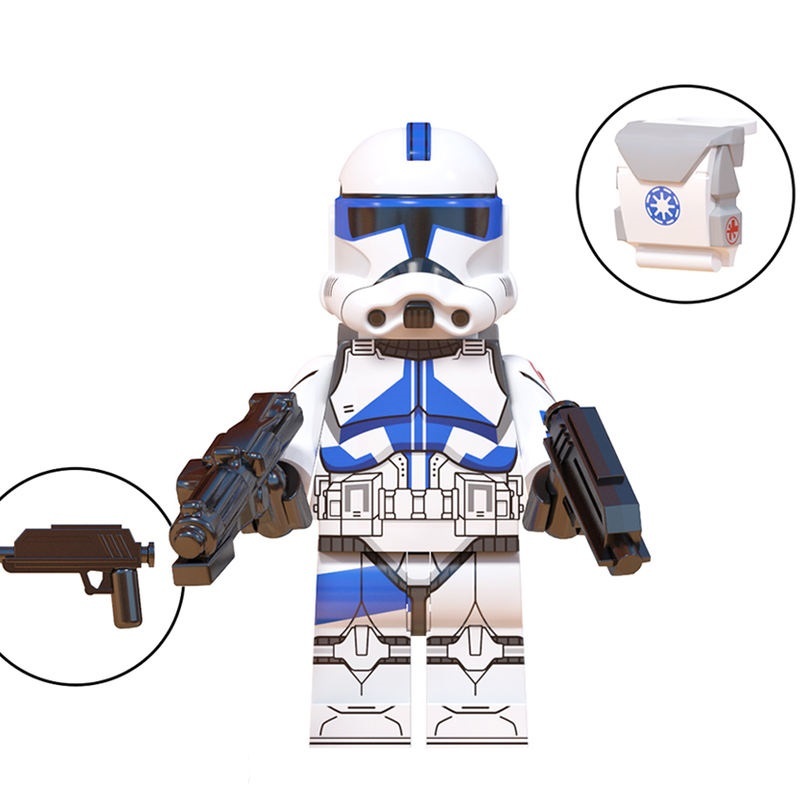 8pcs Star Wars 501st Battalion Captain Rex Echo Fives Kix Tup Jesse ...