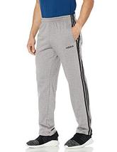adidas mens Essentials 3-Stripes Fleece Pants Jogger Dark Grey Heather/Black XX- - $51.89