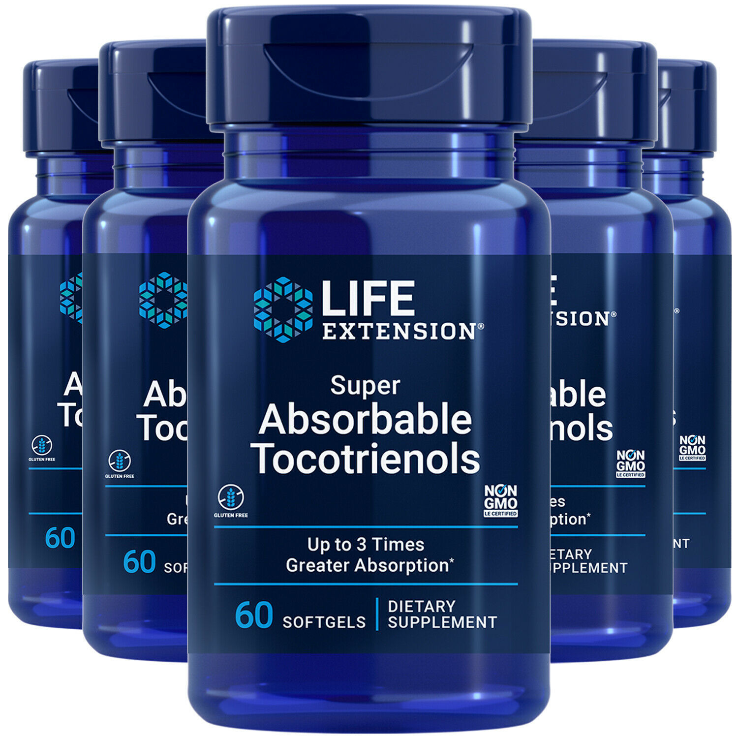 Super Absorbable Tocotrienols, 5X60gels Life Extension Most Absorbable Vitamin E