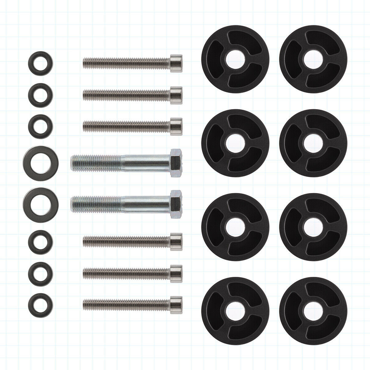 Fits 9706 Jeep Wrangler TJ Black 1" Seat Risers For Driver Passenger Front Seat Lift Kits & Parts