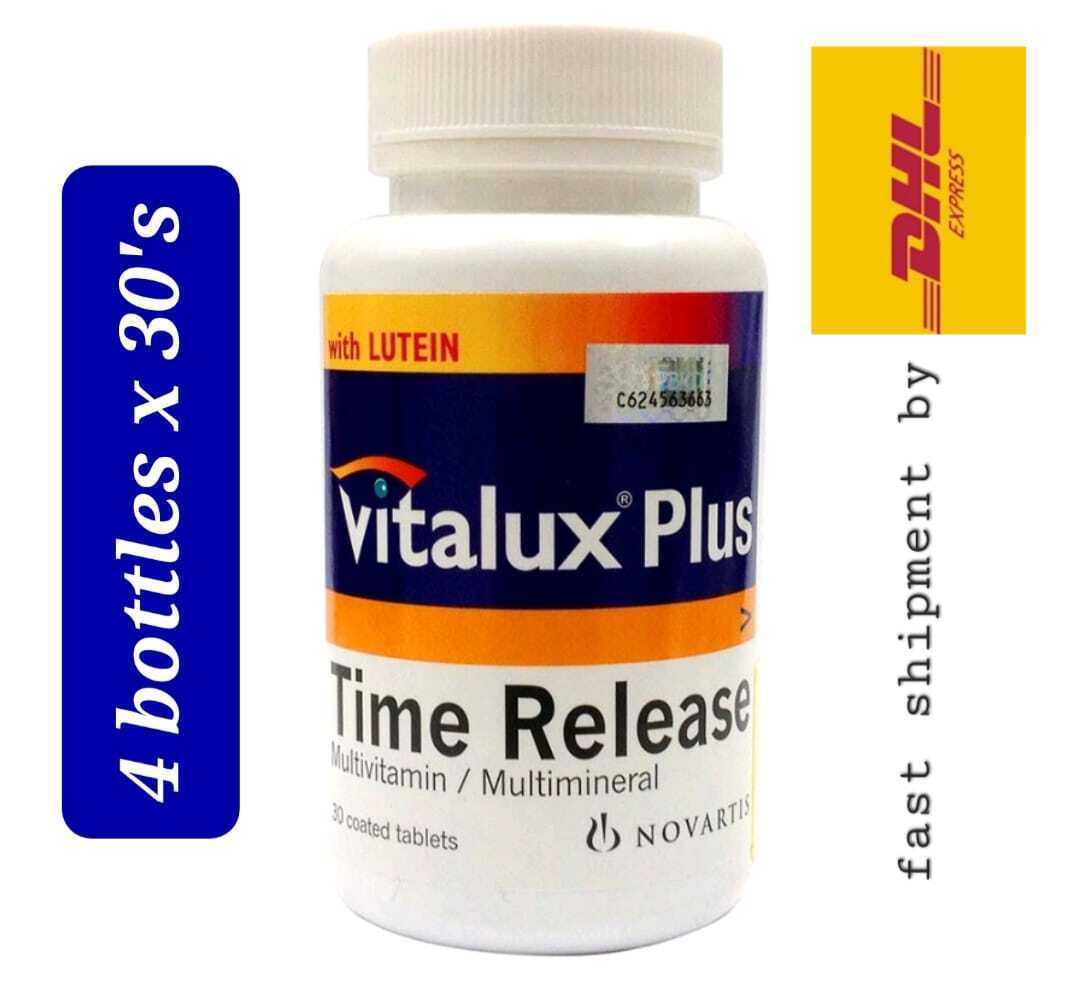 Vitalux Plus Time Release Multivitamin & Multimineral 4 bottles x30's DHL Expr Vitamins