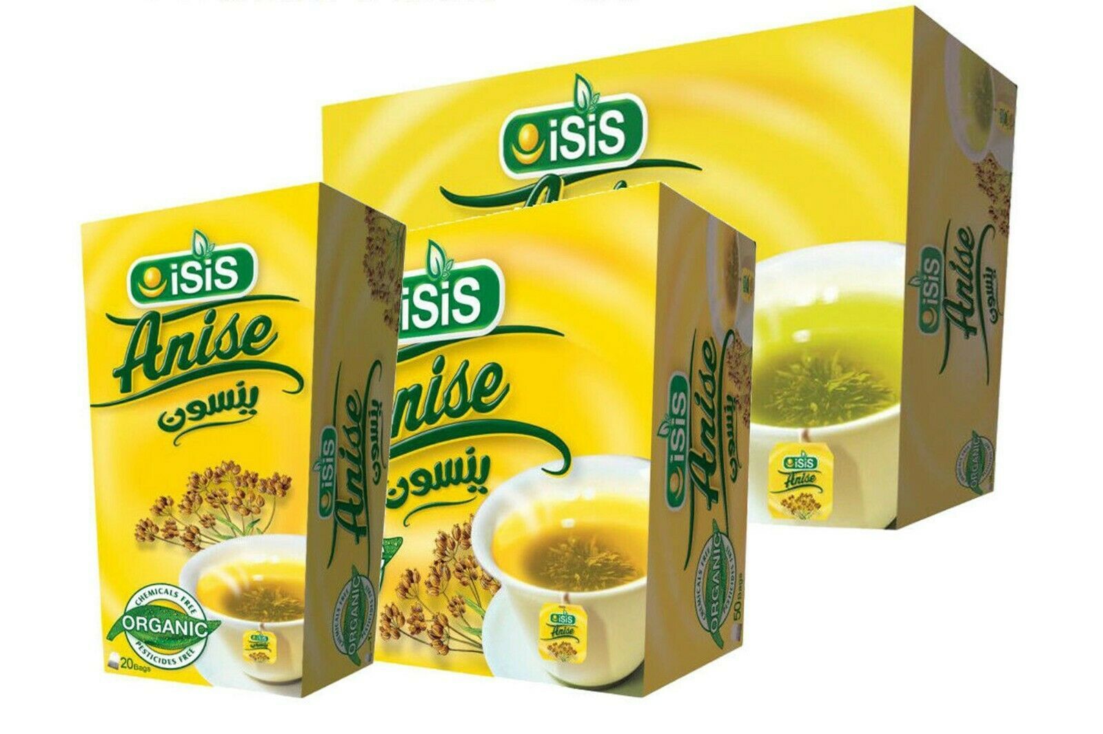 20,50,100 Bags 100% Organic Isis Natural Herbal EGYPTIAN ANISE TEA ينسون
