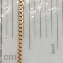 18K ROSE GOLD CHAIN MINI 0.8 MM VENETIAN SQUARE LINK 17.7 INCHES MADE IN ITALY image 4