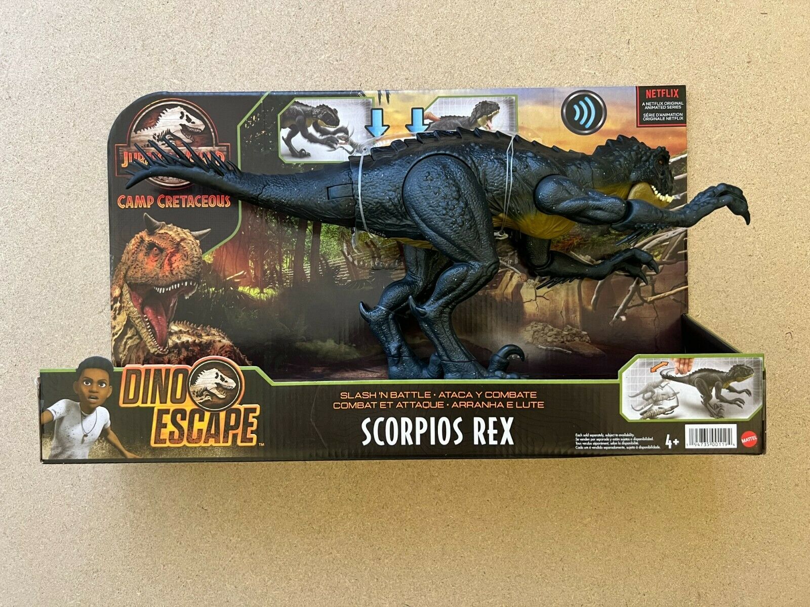 JURASSIC WORLD SCORPIOS REX CAMP CRETACEOUS SLASH 'N BATTLE ACTION ...