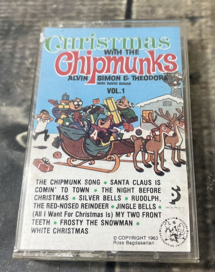 VINTAGE CHRISTMAS WITH THE CHIPMUNKS VOL 1 CASSETTE 1985 CAPITOL ...