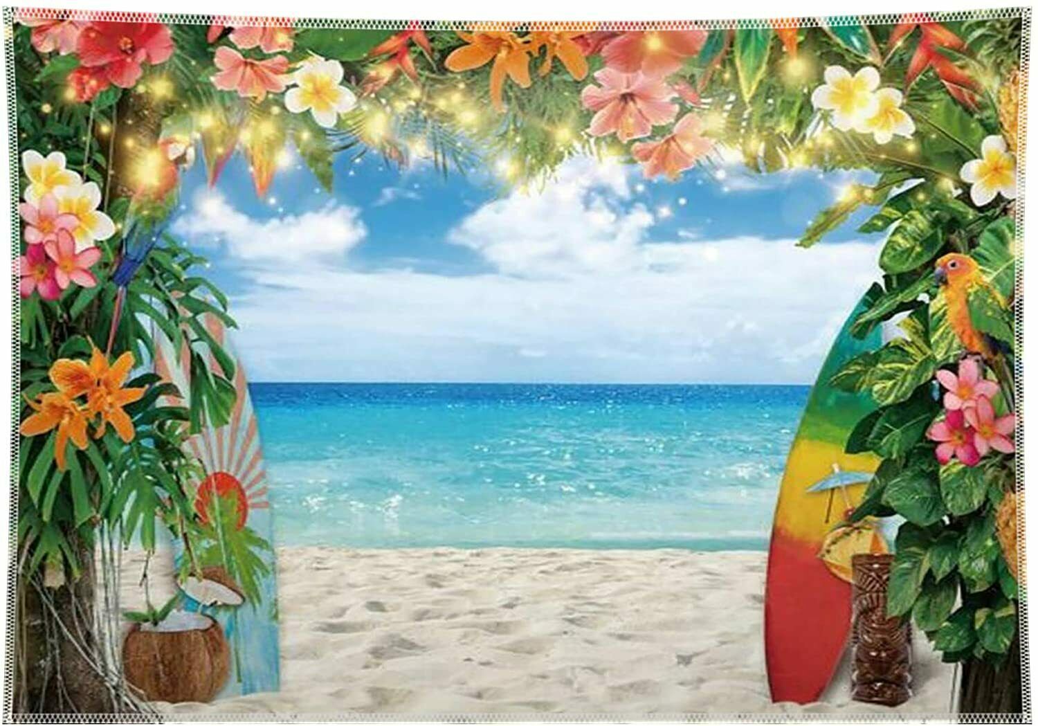 Hawaiian Luau Party Fabric Phot Backdrop And 24 Similar Items