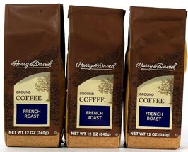 3 Bags Harry & David 12 Oz French Roast 100% Arabica Ground Coffee BB 9/24/22