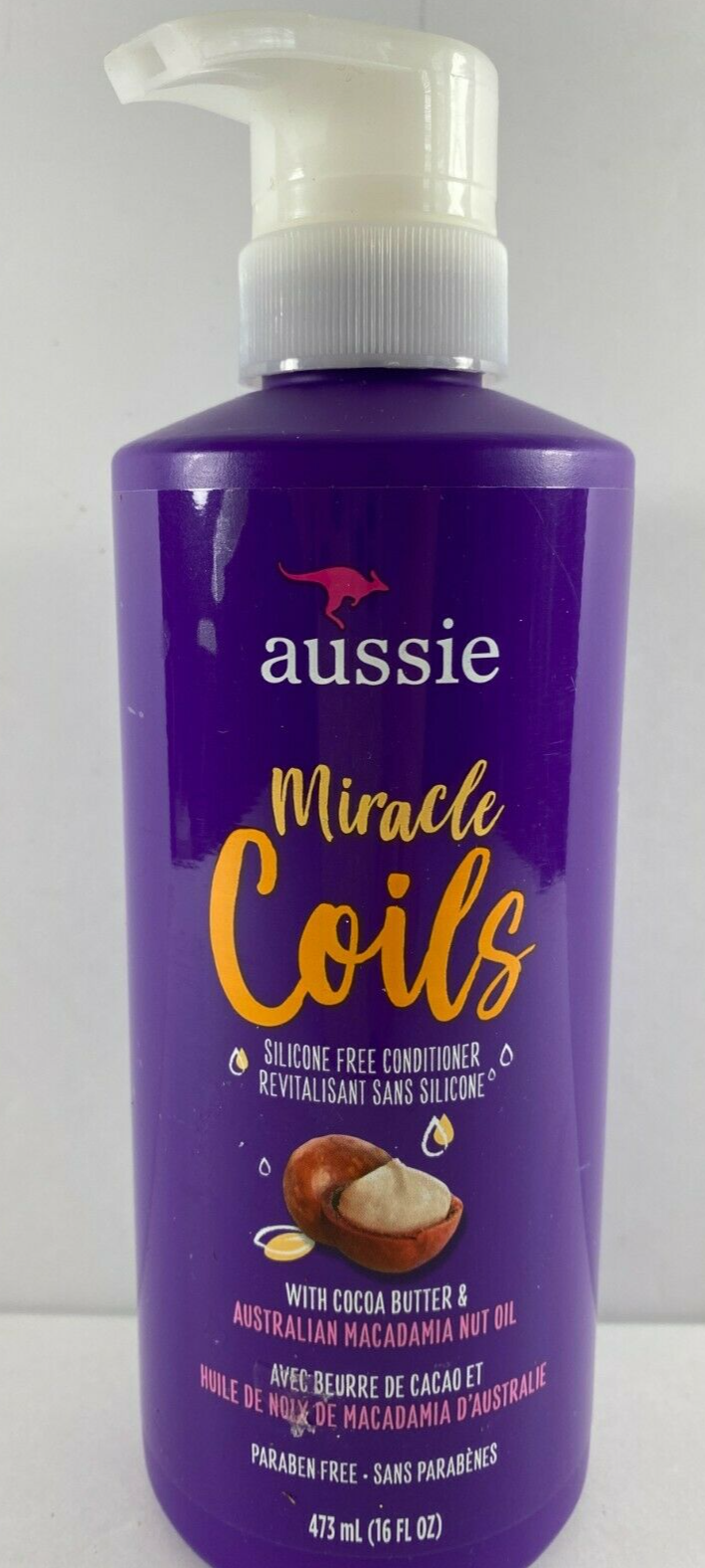 New Aussie Miracle Coils Conditioner Cocoa Butter Silicon Paraben Free