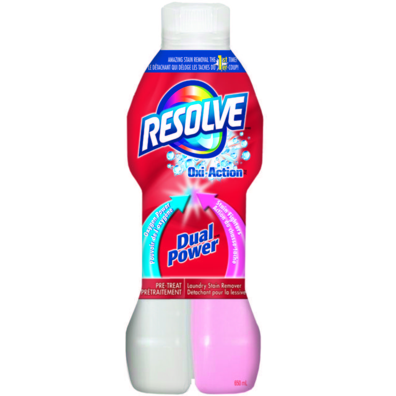 Resolve OxiAction Dual Power Pre Treatment Stain Remover 6 x 650ml