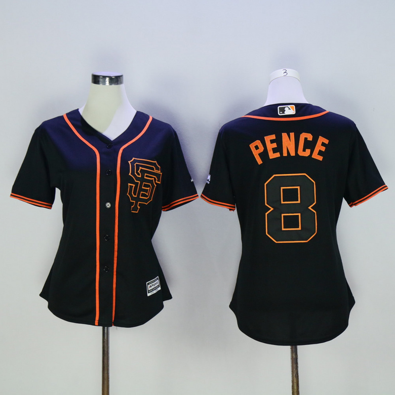 Women San Francisco Giants 8 Hunter Pence Baseball Jersey ...