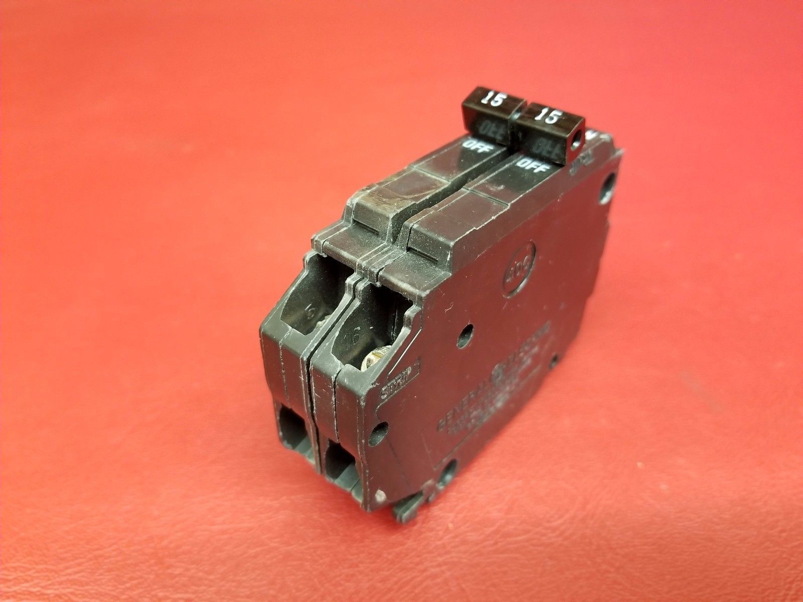 15 Amp 2 Pole Thin General Electric GE Breaker Type THQP215 Old Style
