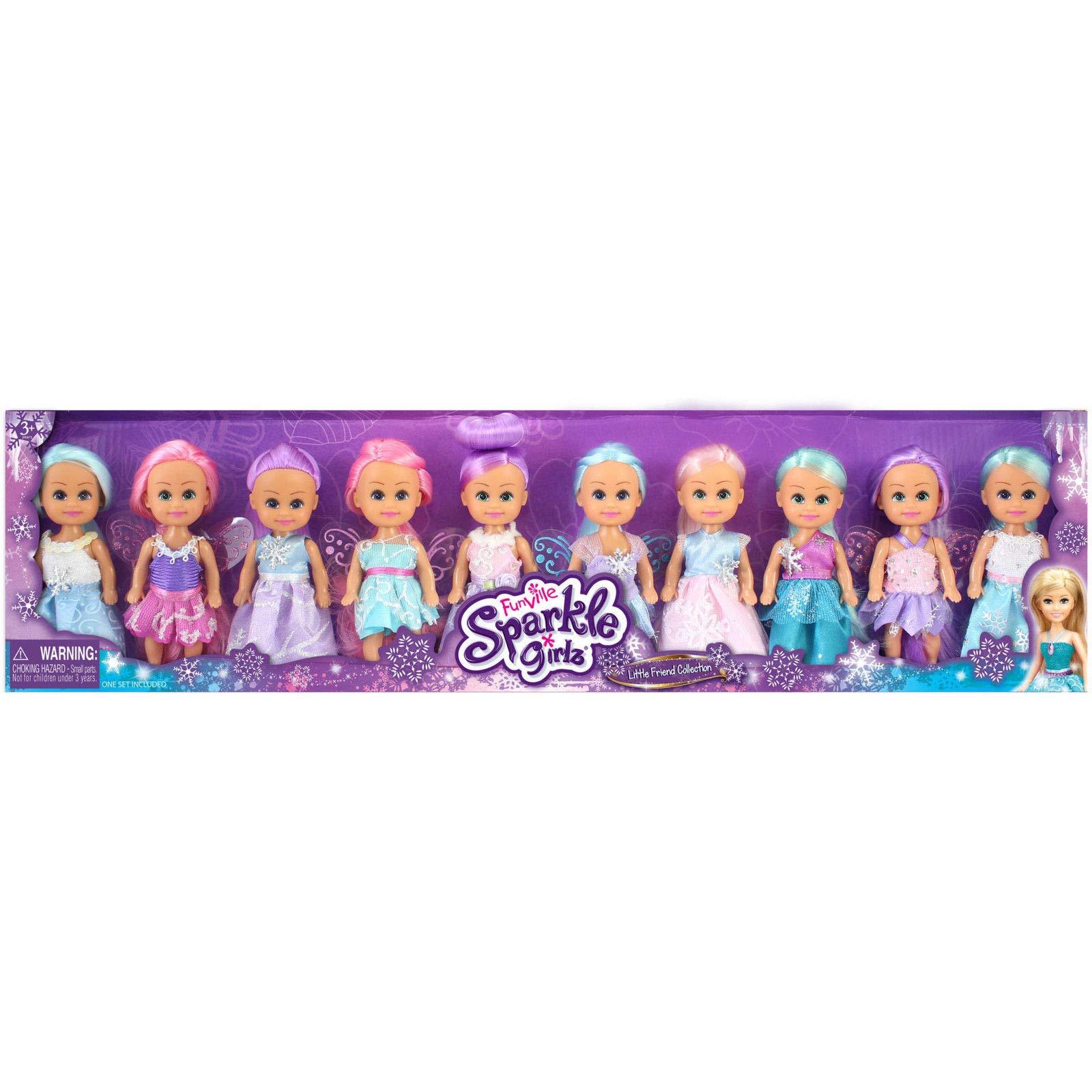 Funville Sparkle Girls Little Friends Collection, Mermaid And Fairy 