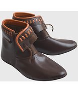 Medieval Leather Renaissance Shoes Ankle Length ABS - $79.00