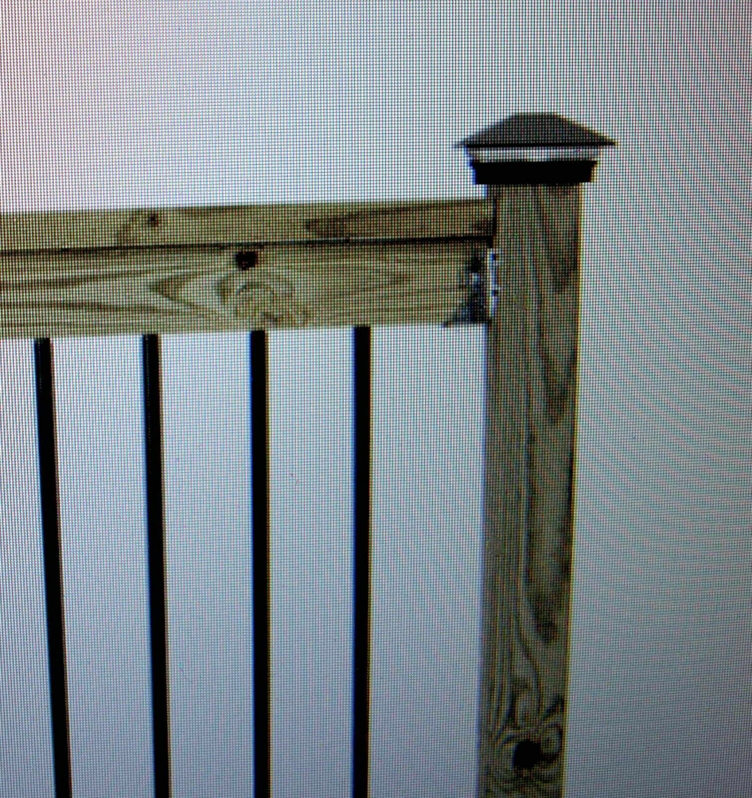 Deckorators Black Solar LED Plastic Deck 4x4 Post Cap New Details 4 Lot