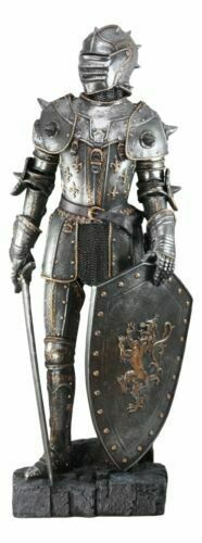 Large 29 Height Standing Honorable Armored Knight Sculpture Medieval Decoration