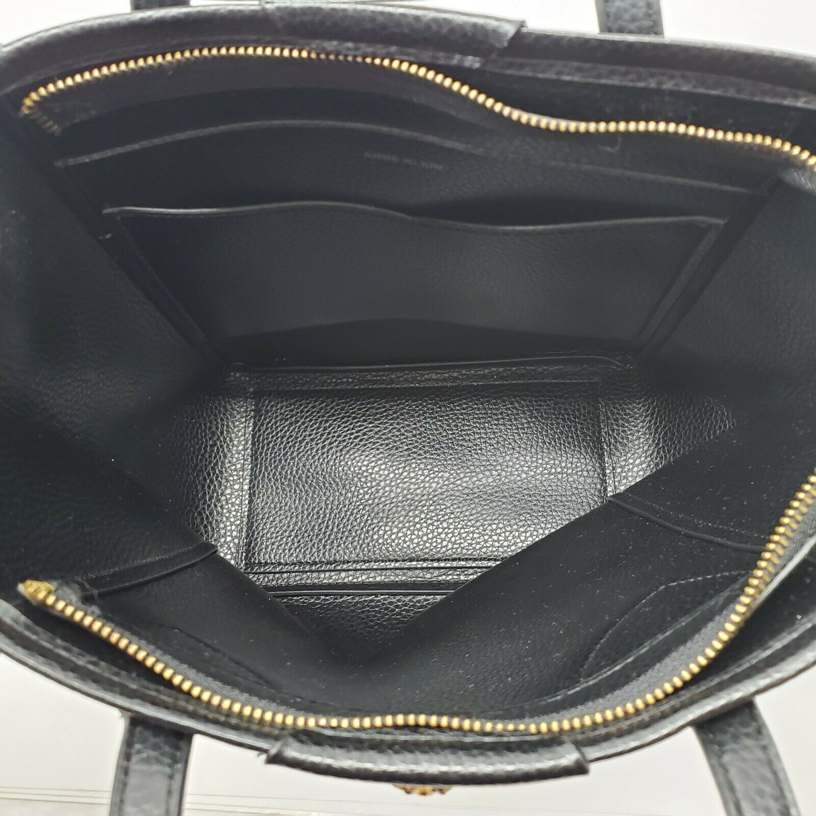 Anne Klein Black Pebbled Leather Tote Bag Purse - Women's Bags & Handbags