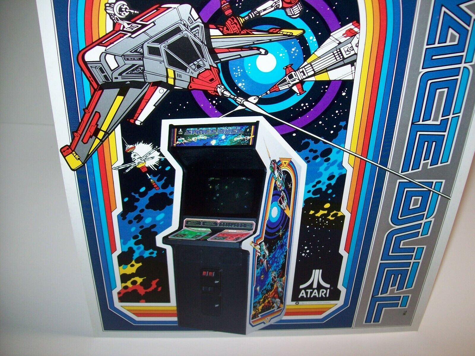 Space Duel Arcade Flyer Original Atari 1982 Video Game Space Galaxy Age