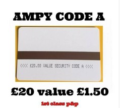 Ampy Electric Meter Cards Code A £200 Credit For £20