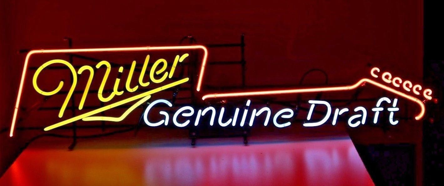 New Miller Genuine Draft Guitar Light Bar Neon Sign 32