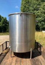 450 Gallon Vertical 316 Stainless Steel Sanitary Tank , Food Grade 70 In... - $6,200.00