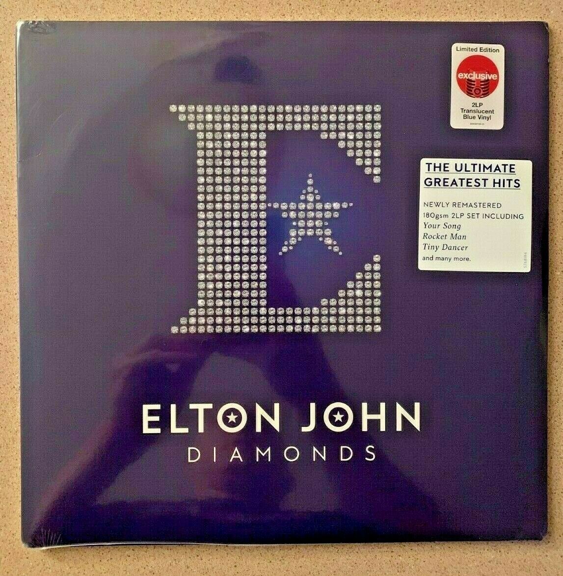 Elton John Diamonds Limited Edition Double Translucent Blue Colored Vinyl Lp Records 4352