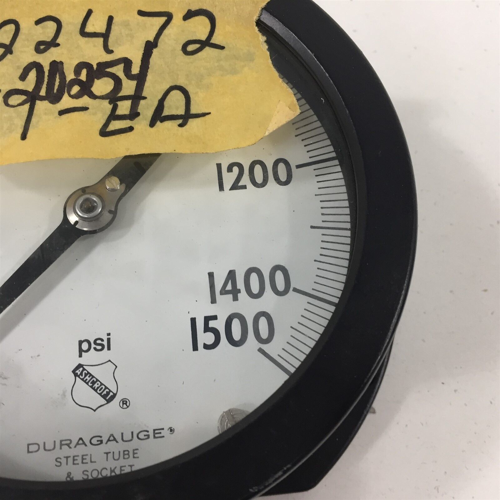 Ashcroft Duragauge 01500PSIG Pressure Gauge Steel Tube & Socket Air