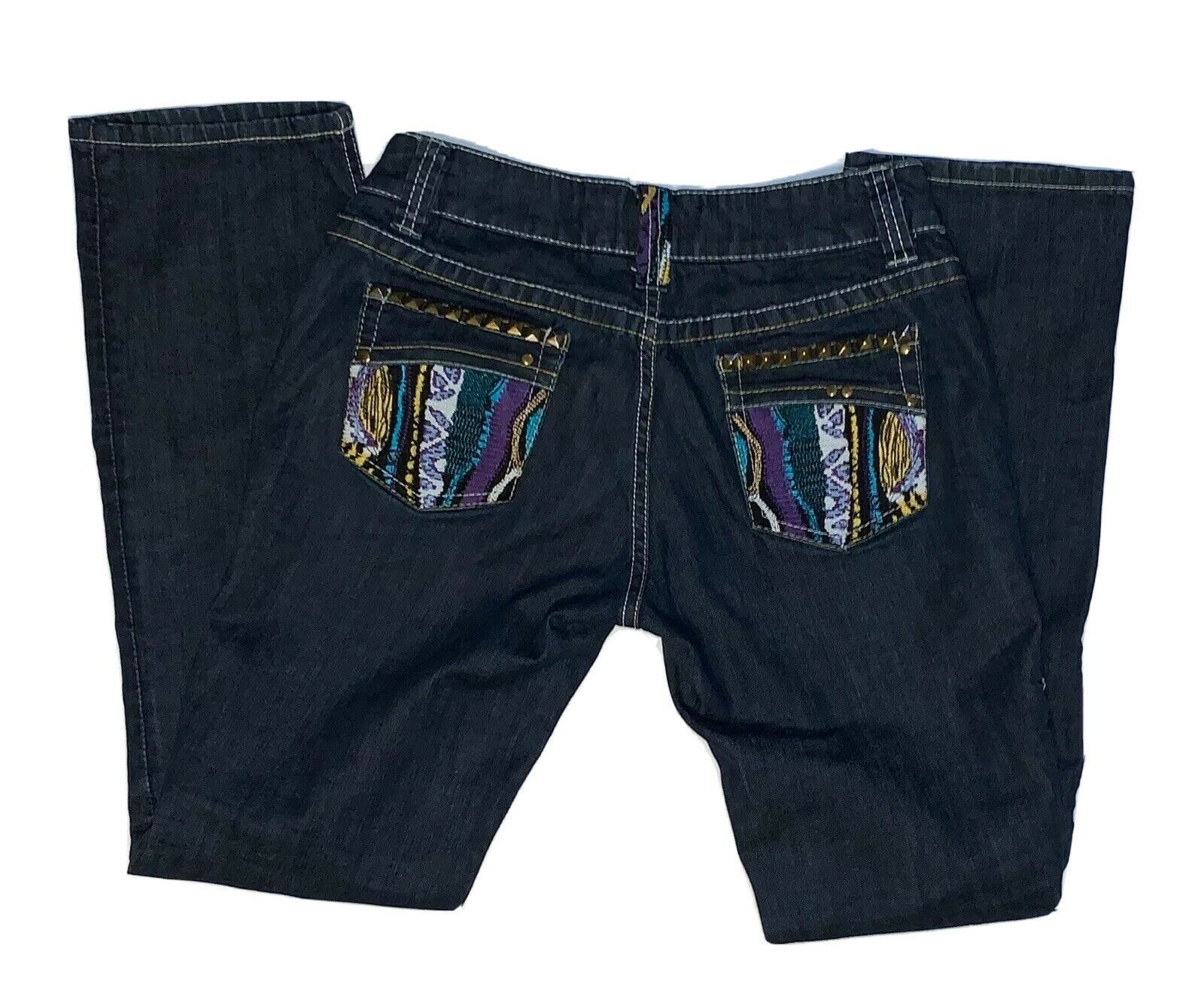 Blue Denim Jeans Embroidered 