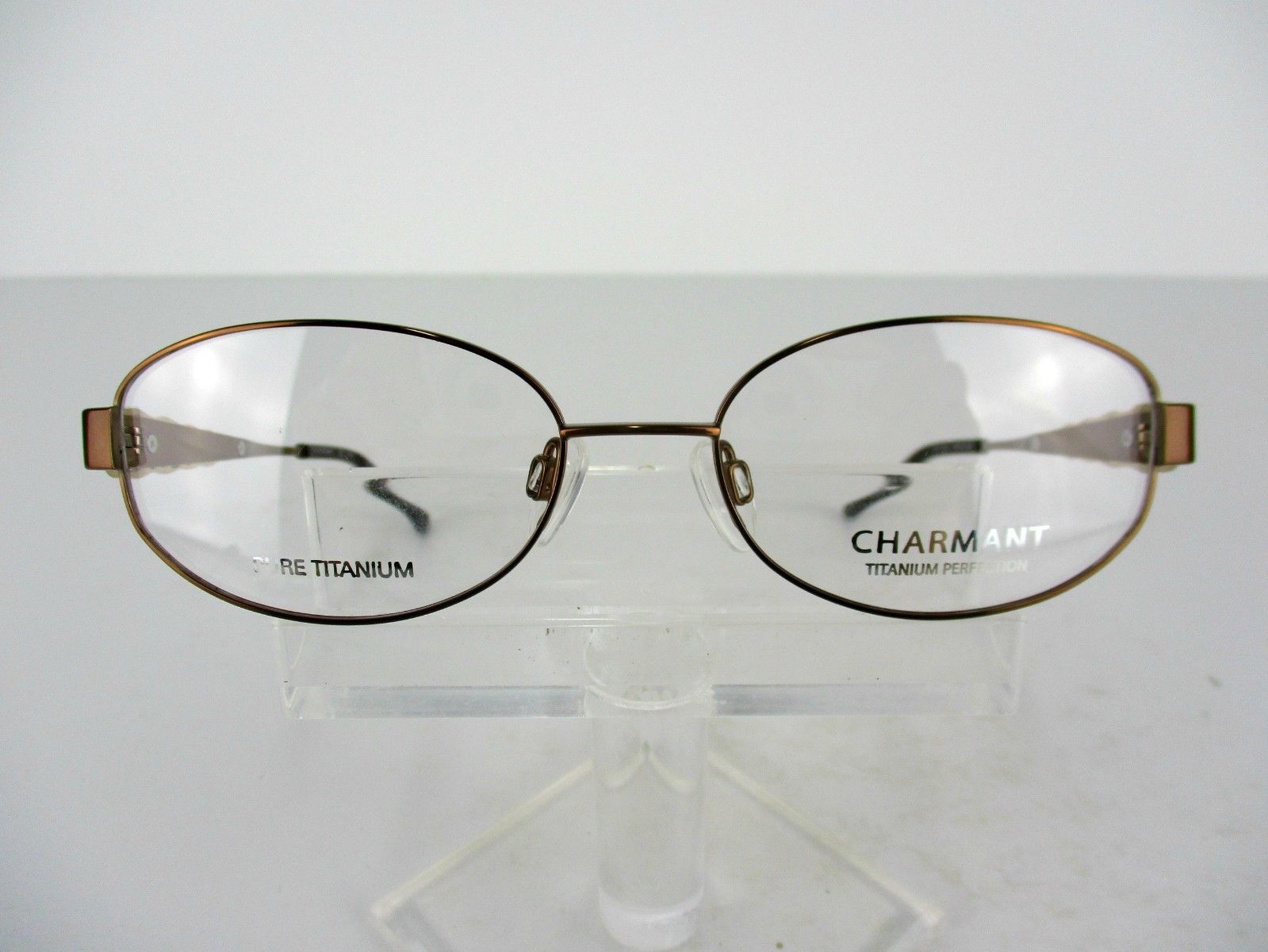 CHARMANT TITANIUM CH 12105 (BR) Brown 53 x 17 135 mm Eyeglass Frames ...