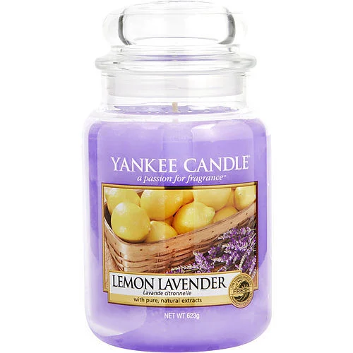 Yankee Candle Lemon Lavender 22 oz Scent Glass Jar, citrus floral, flower - $30.99