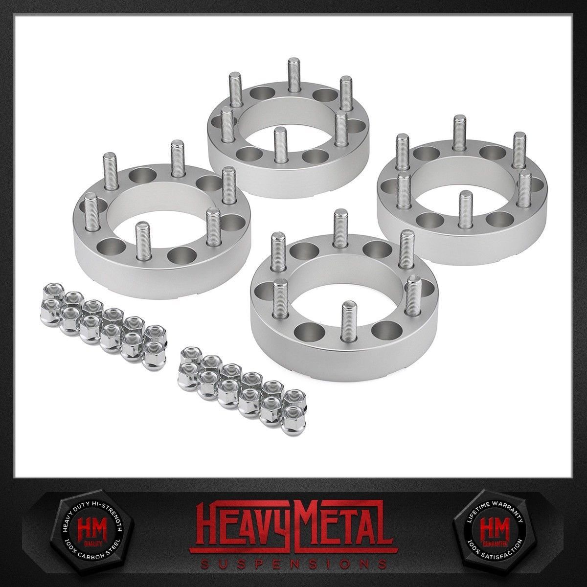 4x 2" Billet Wheel Spacer Kit For 19992018 Chevy Silverado 1500 6Lug