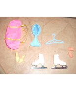 barbie accessories lot of 9 shoes ice skates ect. - $4.75