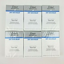 6X Dove DermaSeries Dry Skin Relief Gentle Cleansing Face Bar Soap 12 Bars - $25.96