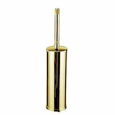 Cecilia free standing toilet brush holder with Swarovski crystals