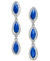 Alfani Silver-Tone Blue Stone Linear Earrings MSRP $30 - $14.69