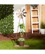 Plant Stand Iron Windmill Outdoor and Indoor - $99.95