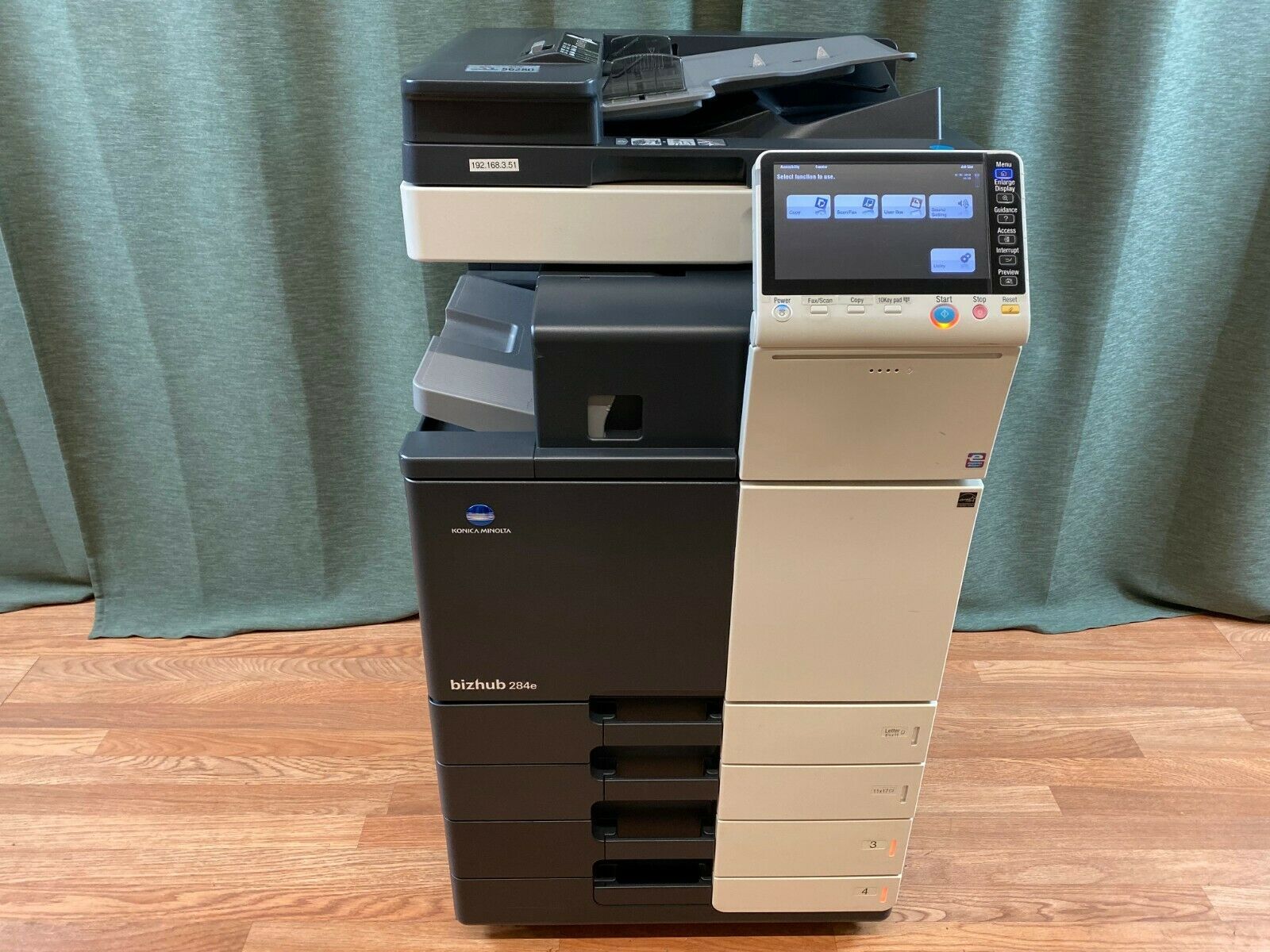 Konica Minolta Bizhub 284e B/W Copier Printer Scanner Fax ...
