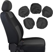 Polypro Car Seat Covers Full Set in Charcoal on Black – Front and Rear Split Ben image 10