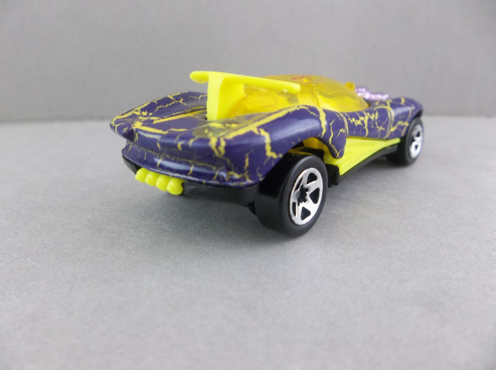 Hot Wheels 1994 Flashfire Krackle Car Series 4 Purple Neon Yellow