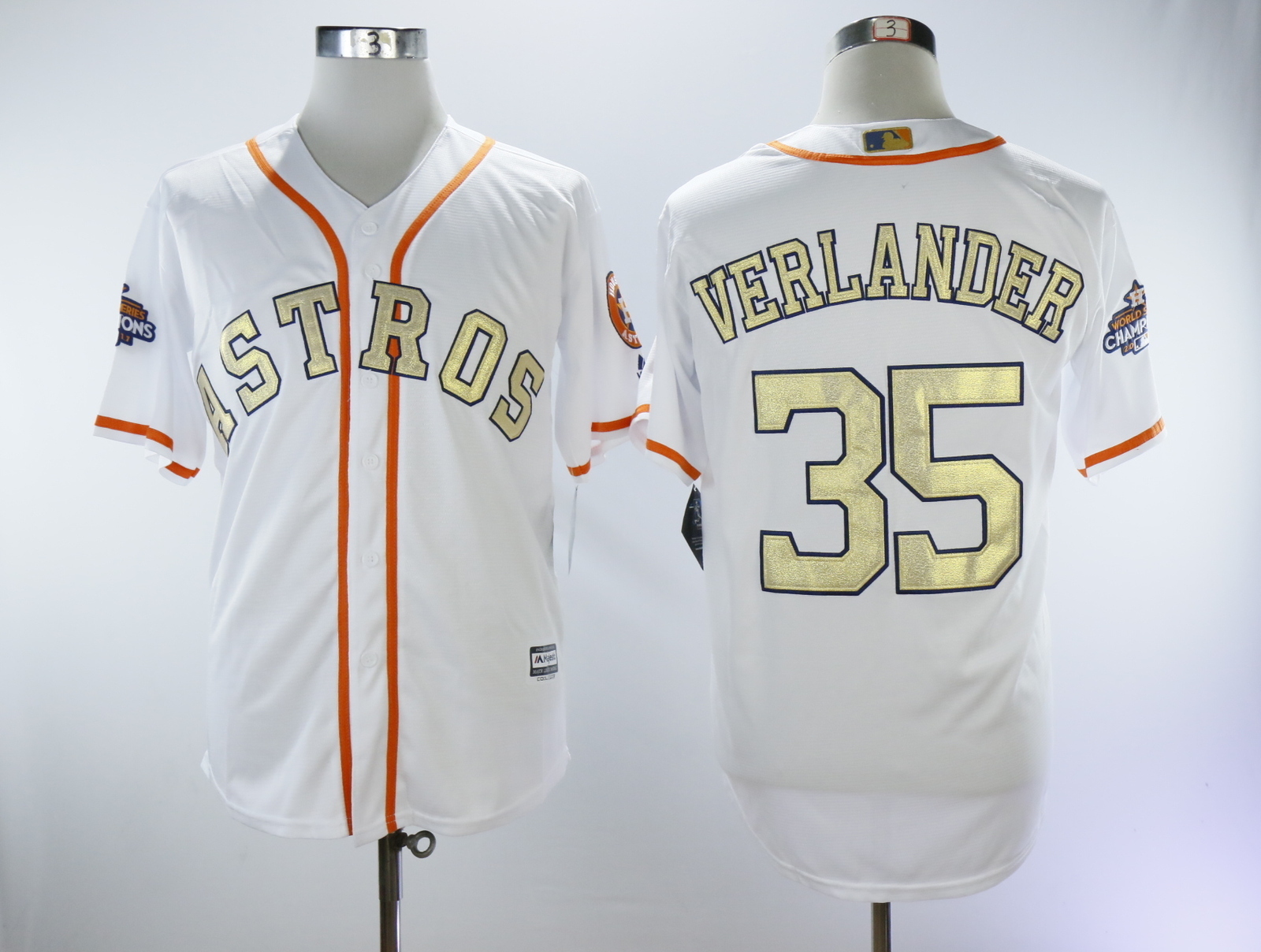 Mens Houston Astros 35 Justin Verlander Jersey Sewn on New White