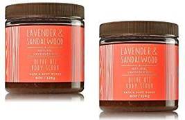 Bath & Body Works Essential Oils Lavender Sandalwood Olive Oil Body Scrub x2 - $37.99